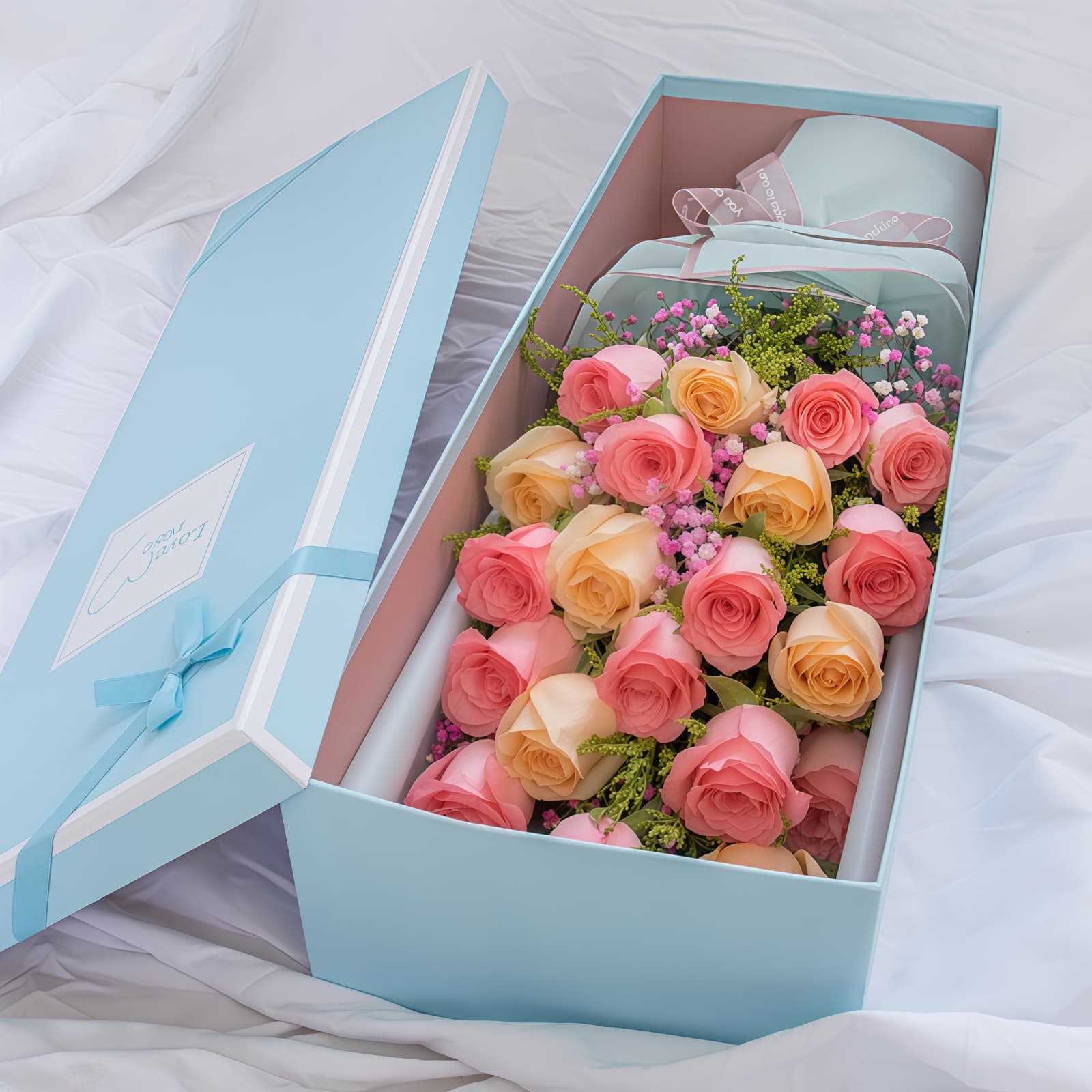 19 Rose Mixed Gift Box – Sweet Romance 19 Rose Mixed Gift Box - Sweet Romance Flower Bouquet