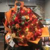 喜欢写进风里 · 红玫瑰与泡泡玫瑰花束 33 Red & Bubble Roses Bouquet - Romantic Whispers Gift