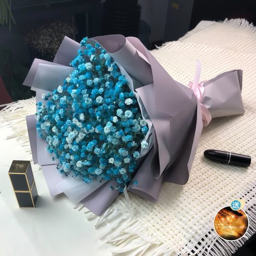 Blue Baby's Breath Bouquet - Starry Night Floral Arrangement