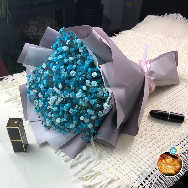 星河是你 · 蓝色满天星小花束 Blue Baby's Breath Bouquet - Starry Night Floral Arrangement