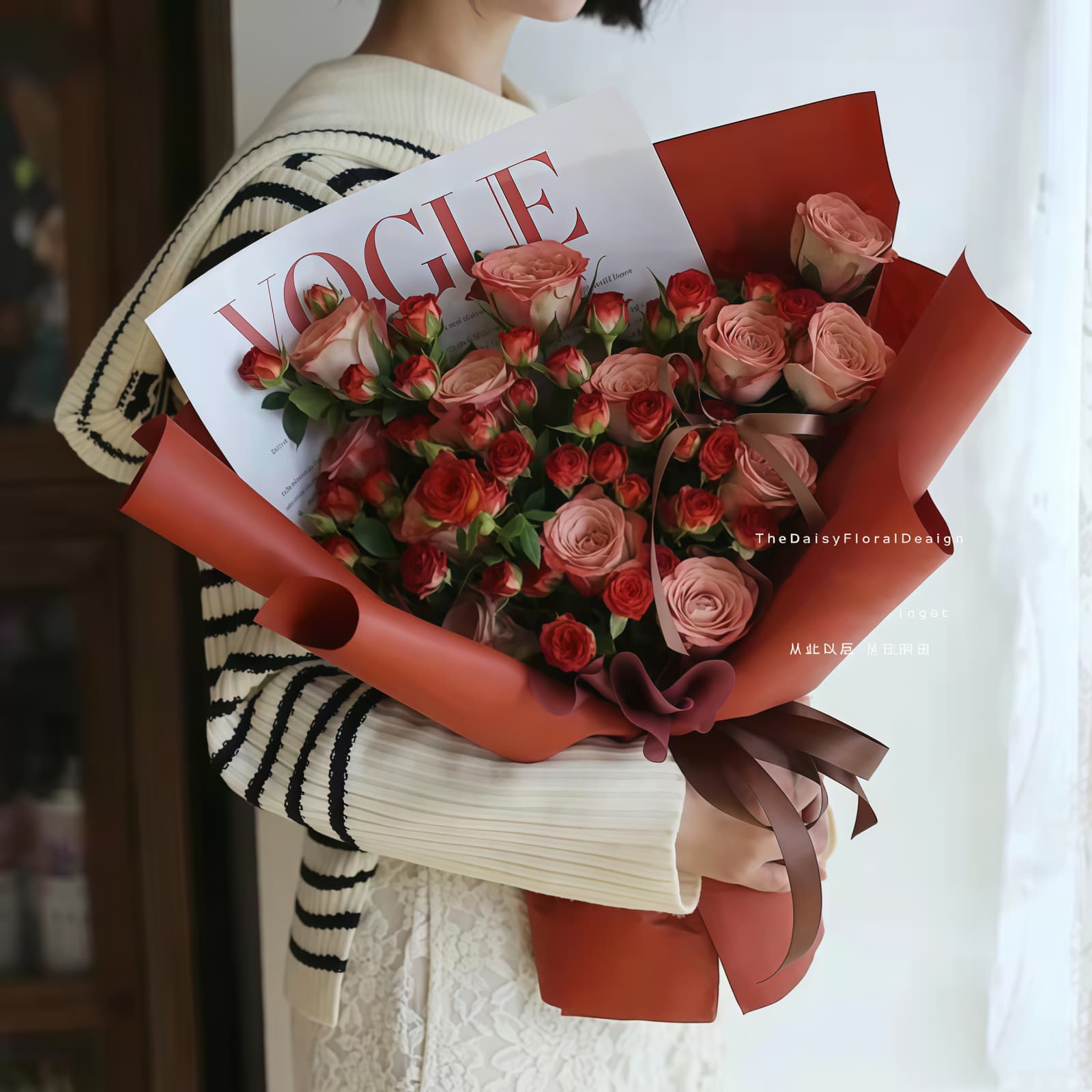 12 Cappuccino Roses Bouquet - Elegant Vintage Floral Gift