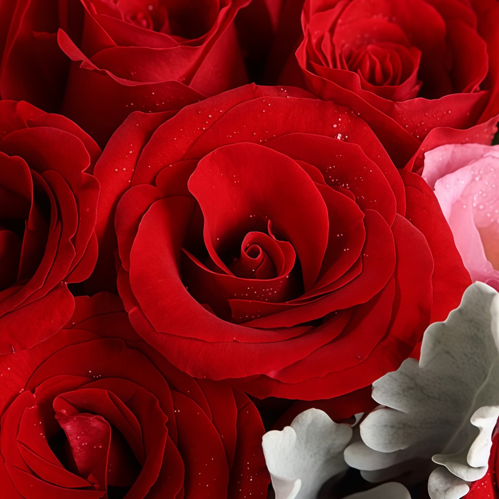 缪斯女神 · 红玫瑰与桔梗花束 16 Red Roses Bouquet - The Muse | Romantic Floral Gift - 4