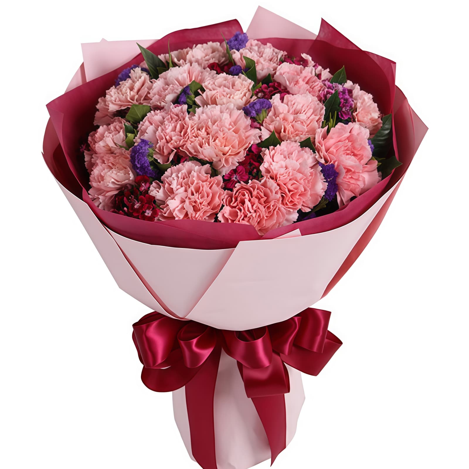 19 Pink Carnations Bouquet – Joyful Bloom – 1 19 Pink Carnations Bouquet - Joyful Bloom Floral Arrangement - 1