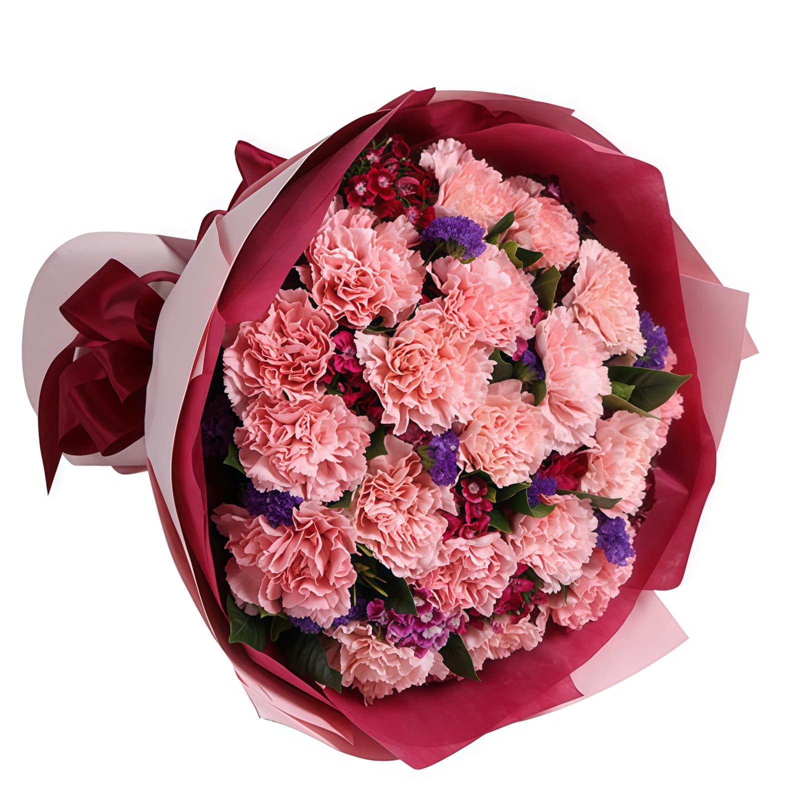 幸福绽放 · 粉康乃馨与石竹梅点缀 19 Pink Carnations Bouquet - Joyful Bloom Floral Arrangement - 2
