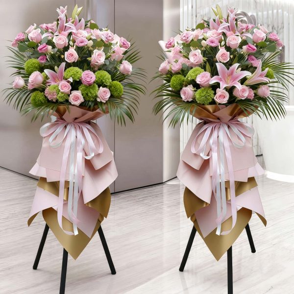 鸿运当头 · 买一送一 Abundant Blessings Floral Bouquet | Pink Roses & Lilies | 2-Hour Delivery