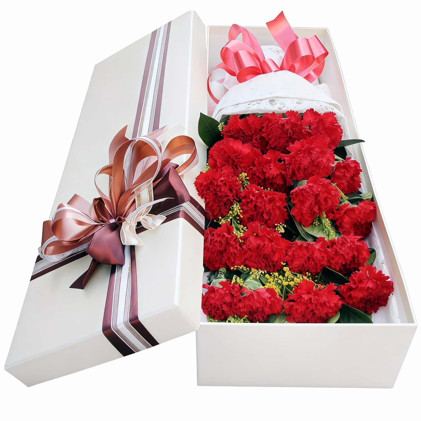 师爱赞歌 · 康乃馨与满天星礼盒 19 Carnations Gift Box - Elegant Flower Bouquet for Teacher’s Day - 3