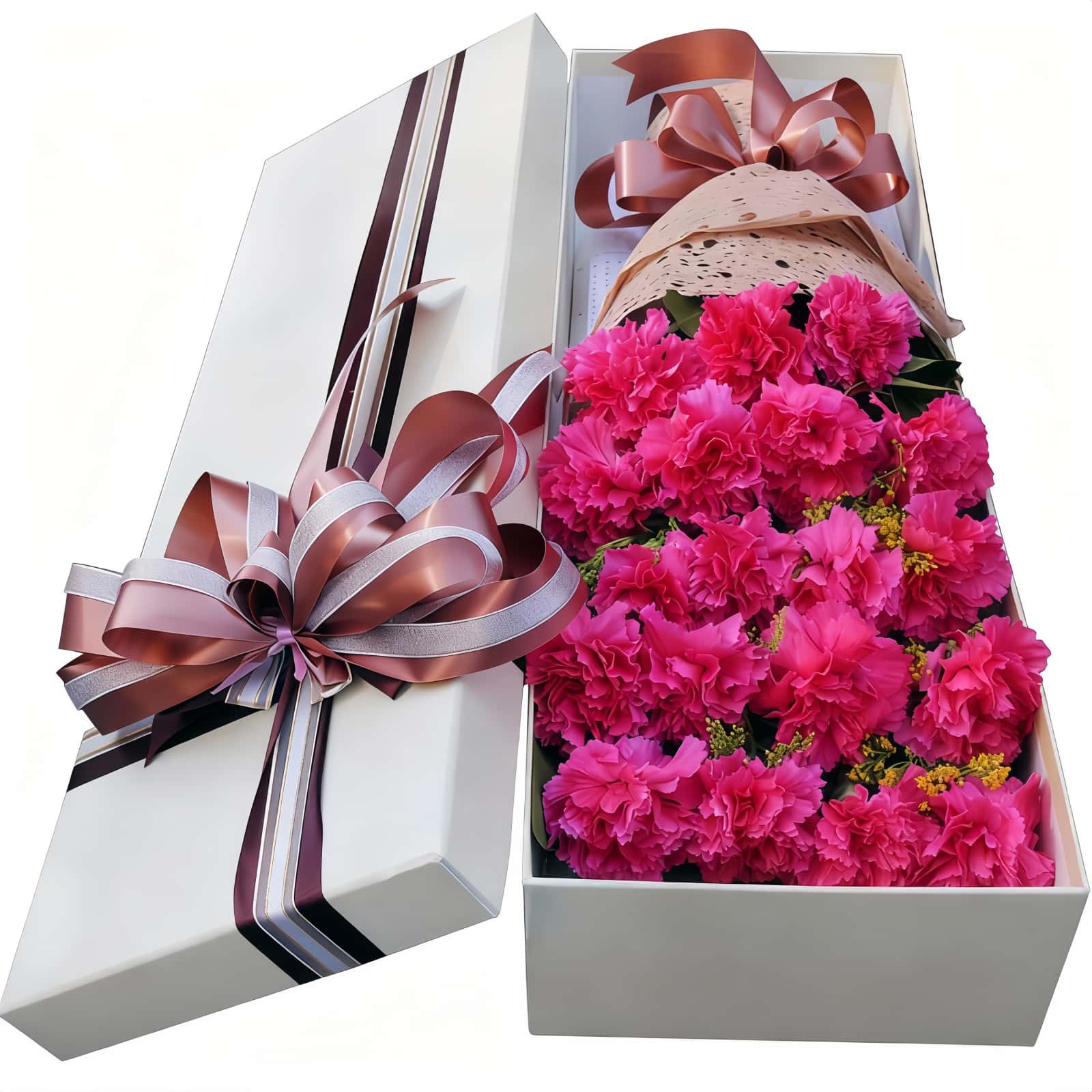 师爱赞歌 · 康乃馨与满天星礼盒 19 Carnations Gift Box - Elegant Flower Bouquet for Teacher’s Day - 4