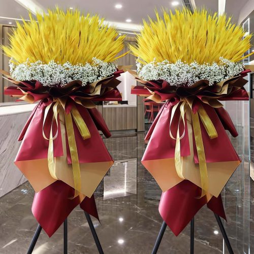 388 Gold Barley Basket - Golden Harvest for Grand Openings