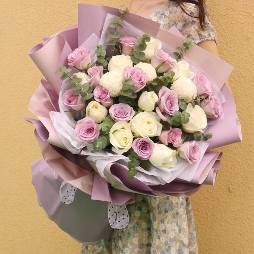 Mixed Roses & Chrysanthemums Bouquet - Floral Harmony Gift