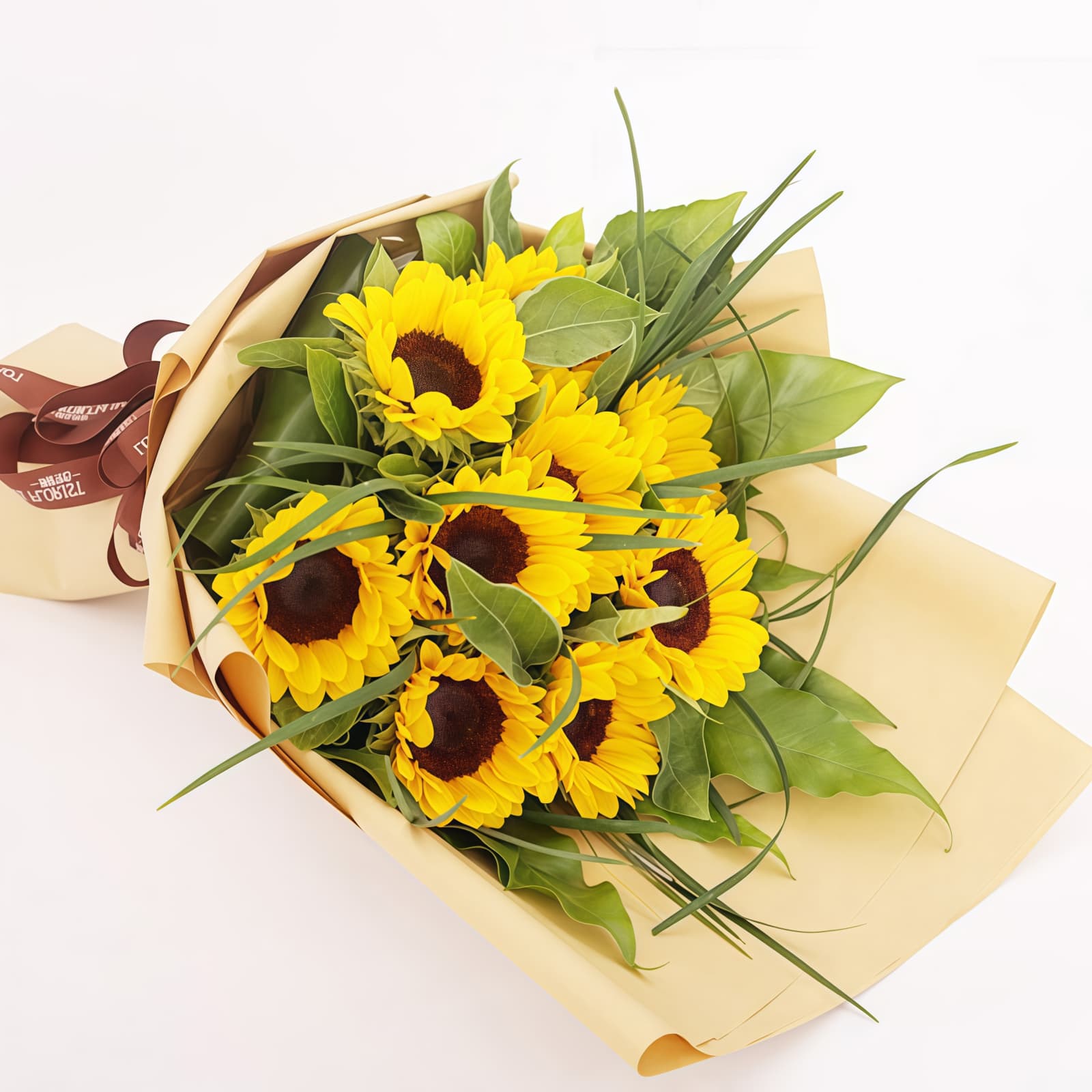 洋溢 · 向日葵与兰草点缀 9 Sunflowers Bouquet - Morning Radiance | Bright Floral Gift - 2