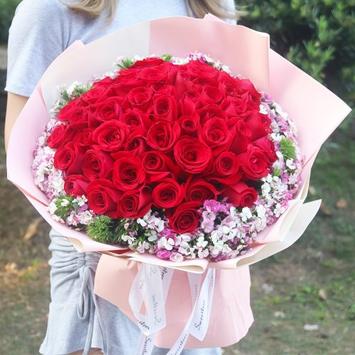 52 Red Roses Bouquet – Passionate Heart 52 Red Roses Bouquet - Passionate Heart | Luxurious Romantic Flowers