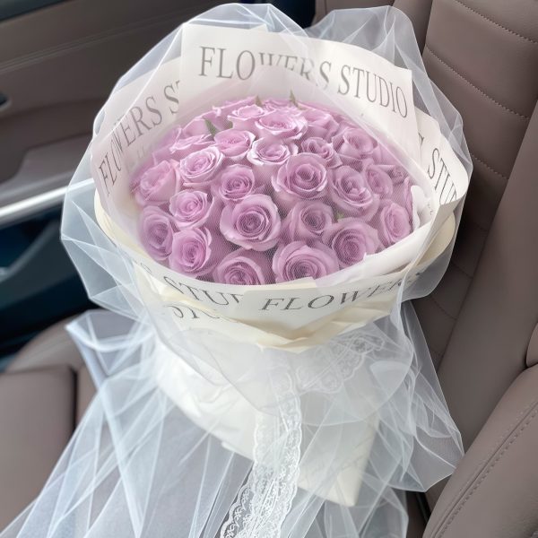 33 Blue Ocean Song Roses Bouquet | Serene Ocean Floral Gift