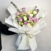11 Mixed Roses Bouquet: Ethereal Grace - Purple & White Roses