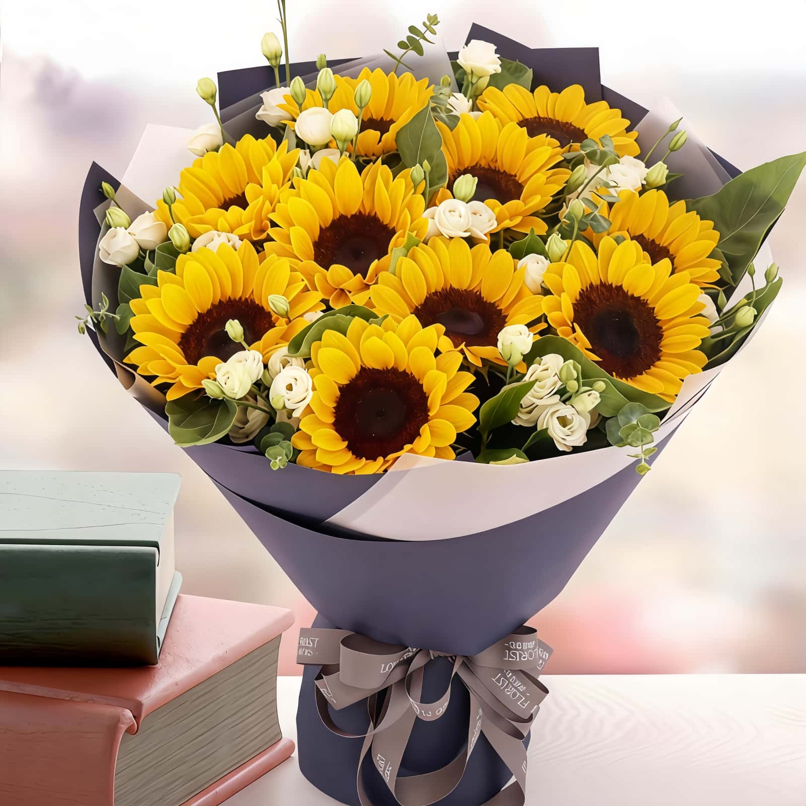10 Sunflowers Bouquet - Everlasting Sunshine | Bright & Cheerful Gift