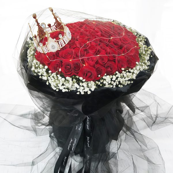 含情脉脉 · 52朵红玫瑰花束 52 Red Roses Bouquet - My Whole Heart | Luxury Romantic Gift