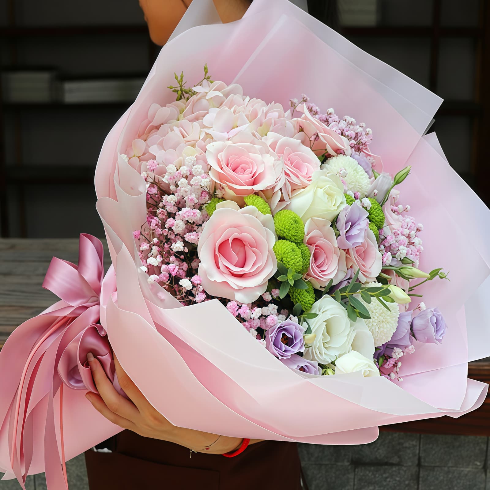 1 Pink Gloriosa Bouquet – Warm Embrace – 1 Pink Gloriosa Bouquet - Warm Embrace | Elegant Floral Gift - 1