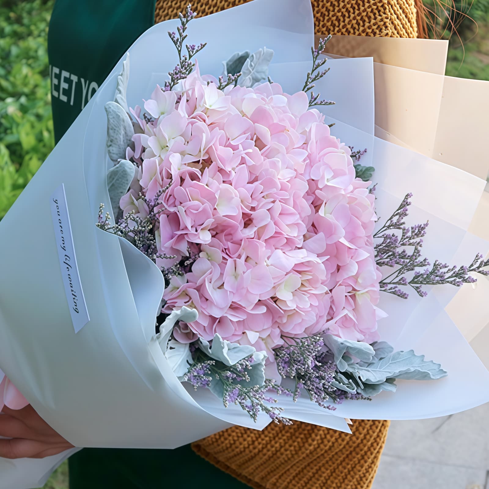 美满团聚 · 粉绣球花束 2 Pink Hydrangeas Bouquet - Sweet Reunion | Romantic Floral Gift - 3