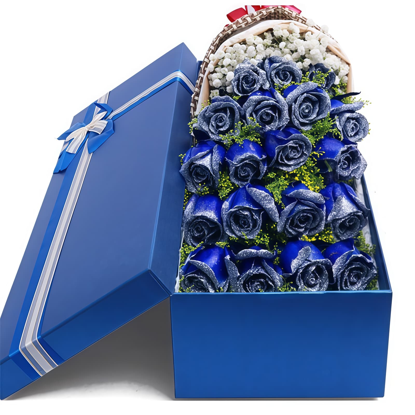 19 Blue Roses Gift Box – Faithful Love 19 Blue Roses Gift Box - Faithful Love Floral Arrangement
