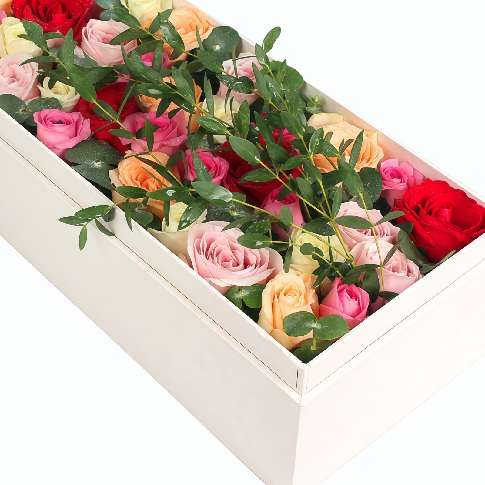 伊人 · 各色玫瑰50枝 50 Mixed Roses Bouquet - Vibrant Joy | Fresh Flower Delivery - 2