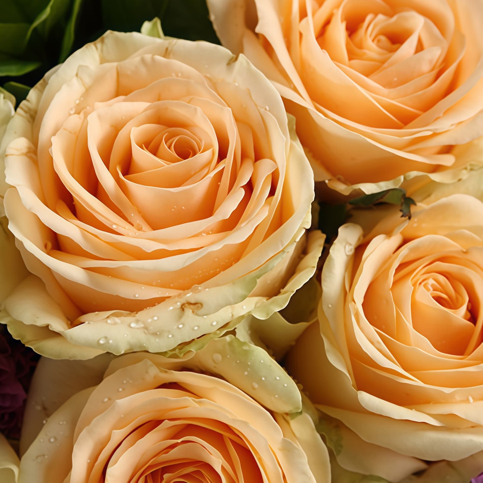 爱如氧气 · 香槟玫瑰9枝花束 9 Champagne Roses Bouquet - Breath of Life | Elegant Floral Gift - 4