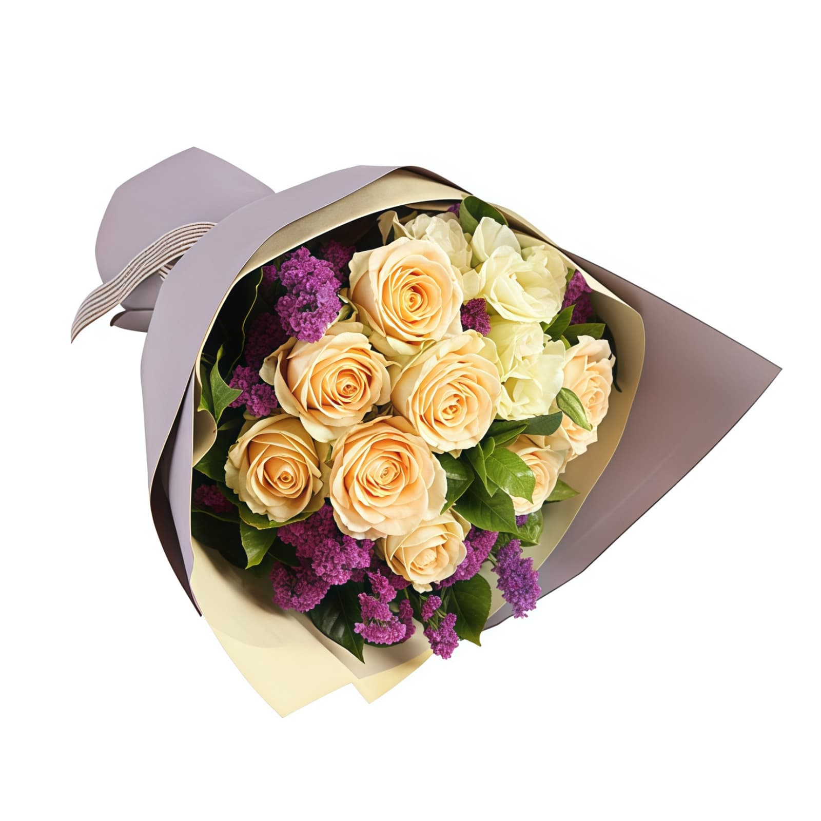 爱如氧气 · 香槟玫瑰9枝花束 9 Champagne Roses Bouquet - Breath of Life | Elegant Floral Gift - 2